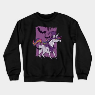 Halloween WITCH UNICORN funny gift Crewneck Sweatshirt